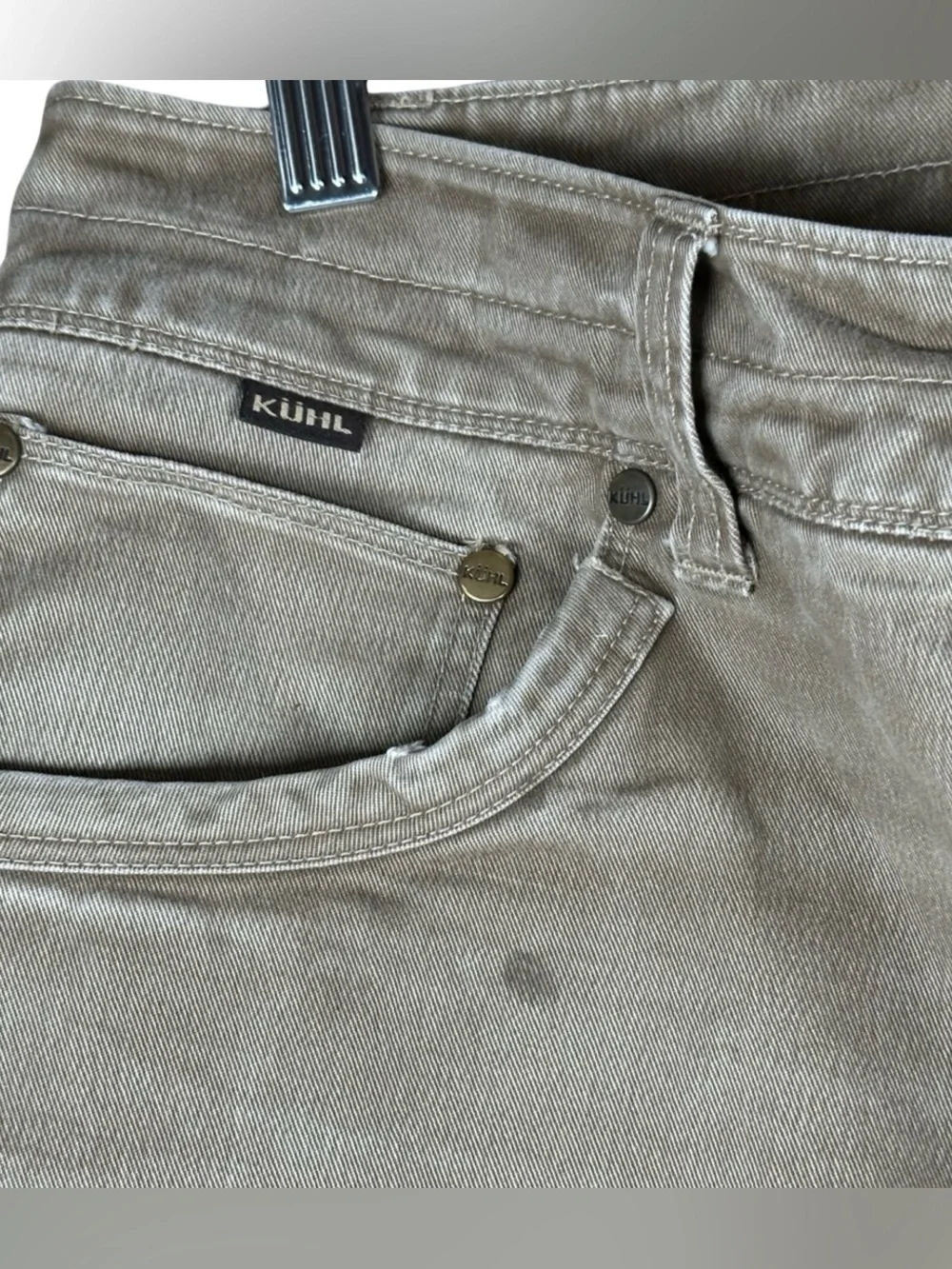 Kuhl Rydr Khaki Brown Anatomical Hiking Outdoor Rugged Work Pants Men’s Sz 36x30